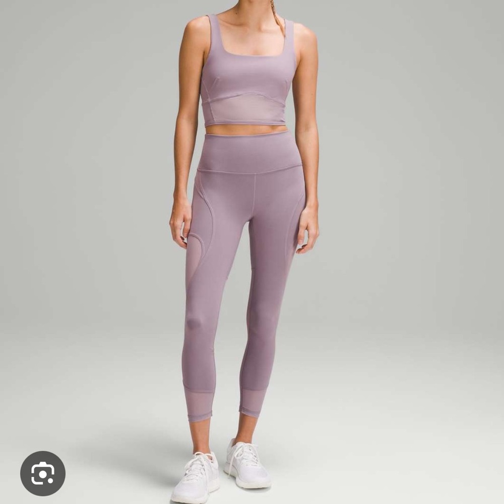 Lululemon Wunder Train Mesh Panel High-Rise Tight 25" Violet Verbena